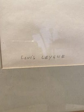 Dessin sur papier signé Louis Leygue