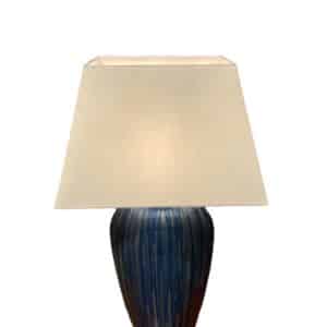 lampe en céramique bleue