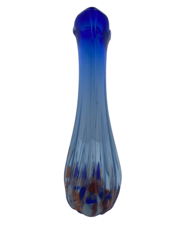 vase verre bleu