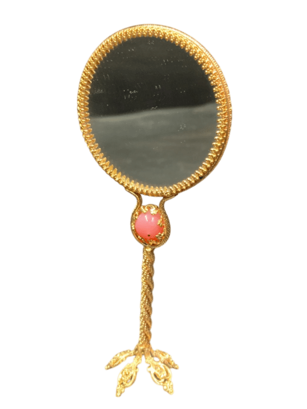 miroir miniature doré