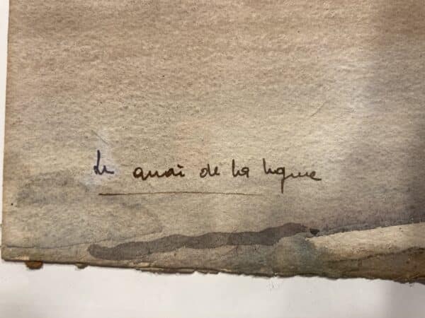 aquarelle le quai de la ligue