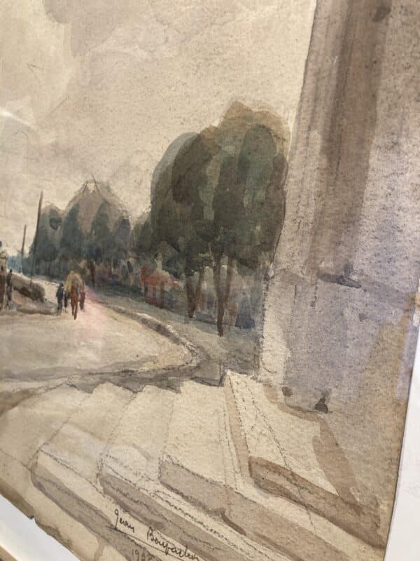 aquarelle le quai de la ligue