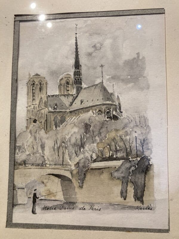 aquarelles de paris signées Karles