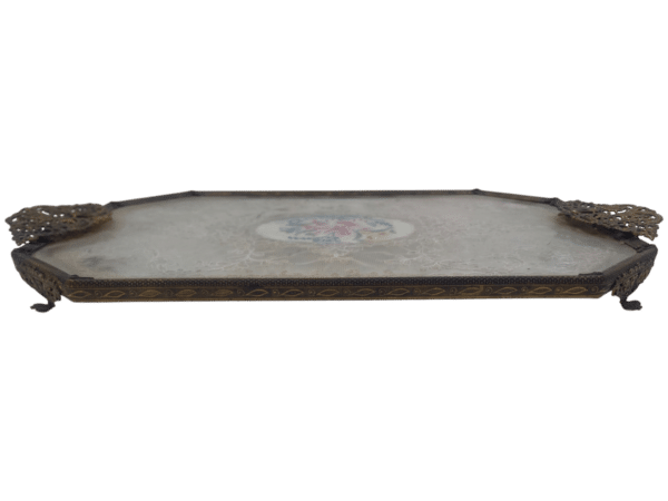 centre de table verre laiton