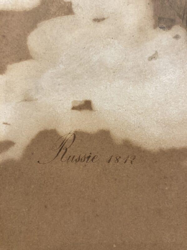dessin encadré deux soldats 1812