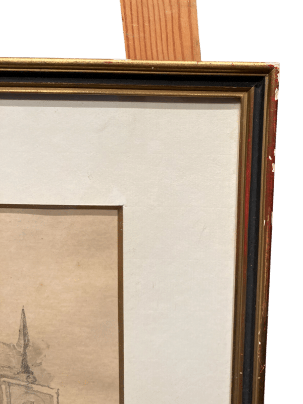 dessin portrait encadré signé M. Rouvier