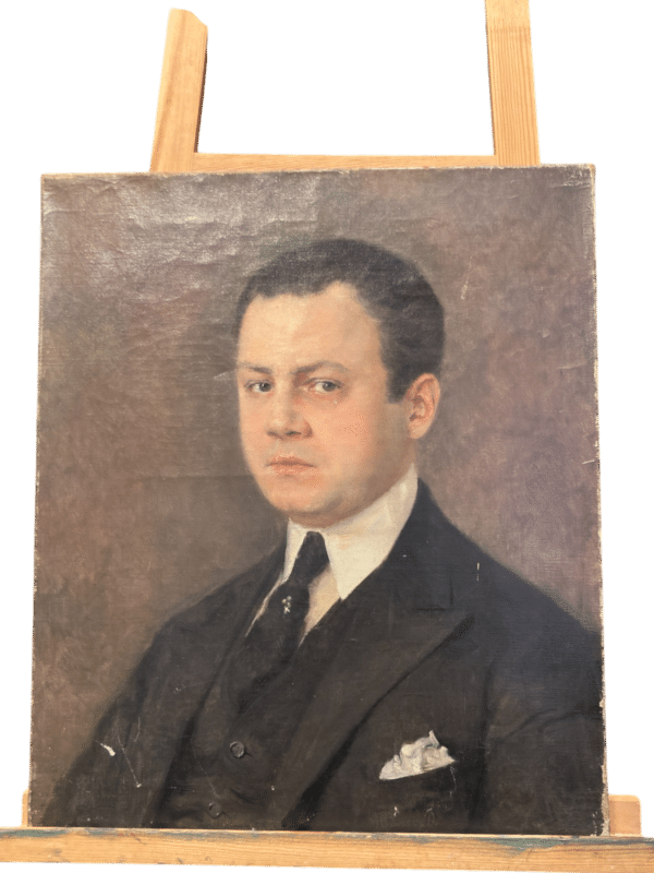 huile sur toile portrait d'un homme