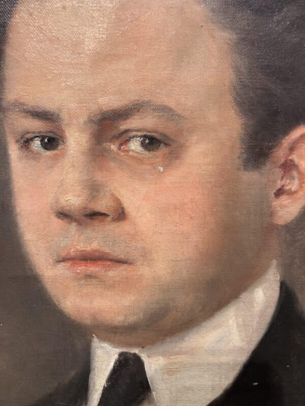 huile sur toile portrait d'un homme