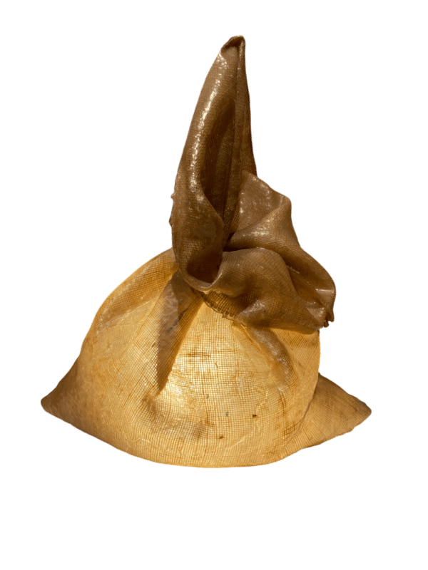 lampe forme sac résine
