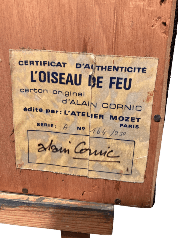 Tapisserie l'oiseau de feu Alain Cornic