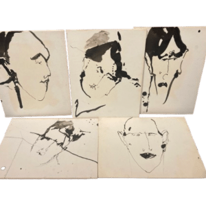 5 encres sur papier claire grassin