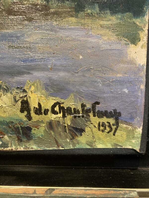 huile sur toile A. de chanteloup