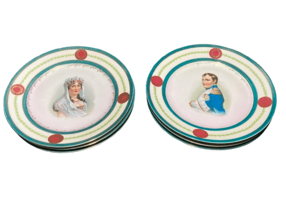 lot six assiettes porcelaine MZ AUSTRIA