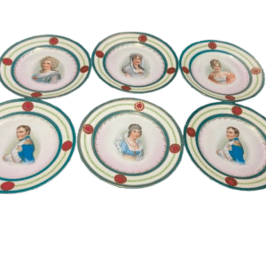 lot six assiettes porcelaine MZ AUSTRIA
