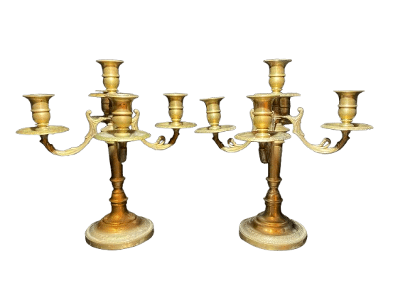paire de bougeoirs 5 branches