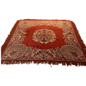 tapis en soie motif de paons