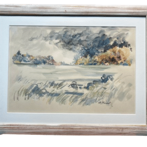 aquarelle paysage signée ch. prouvost