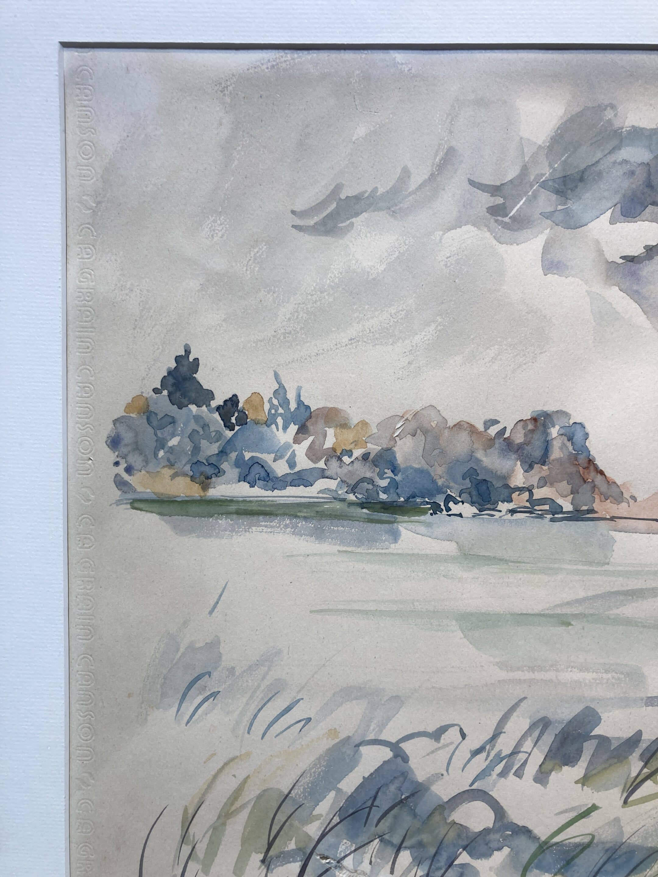 aquarelle paysage signée ch. prouvost