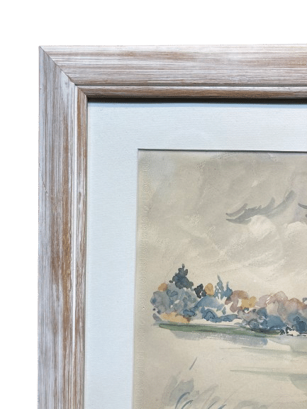 aquarelle paysage signée ch. prouvost