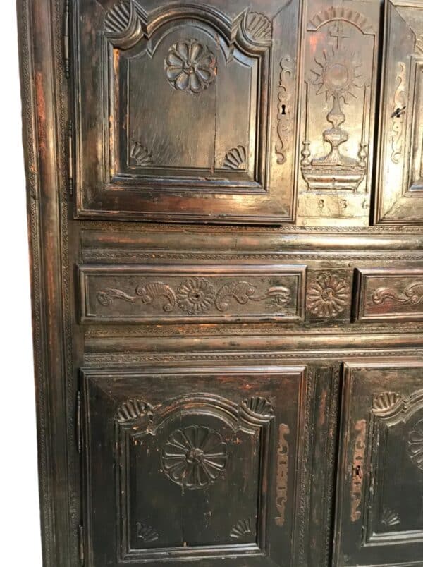 armoire sacristie 4 portes 18 eme