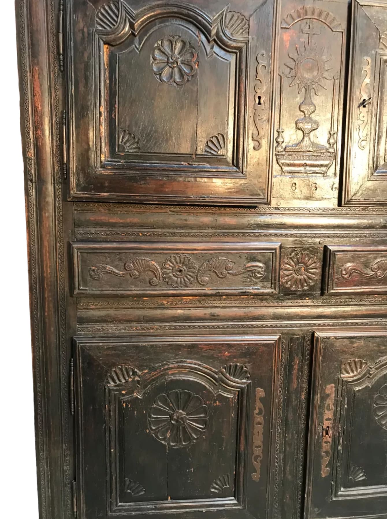 armoire sacristie 4 portes 18 eme