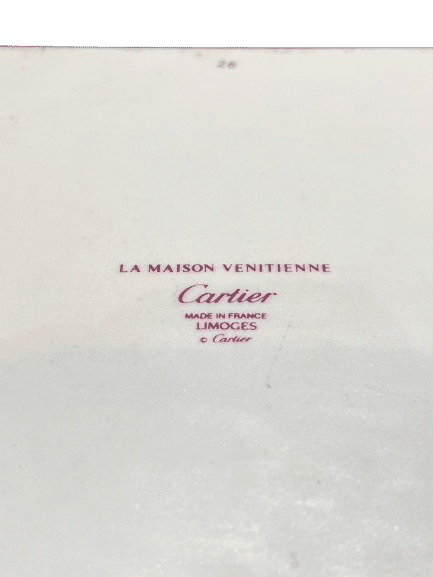 centre de table porcelaine de Limoges signé cartier