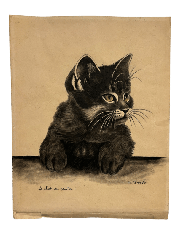 dessin le chat de l'artiste A Jouve