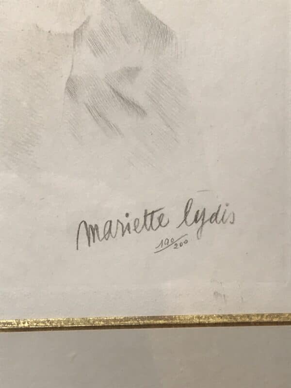 dessin signé Mariette Lydis numéroté