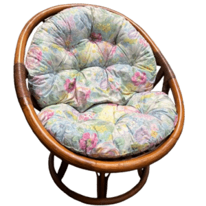 fauteuil pivotant rotin