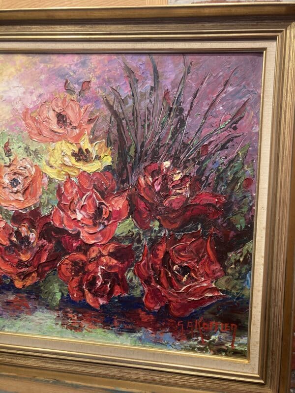 huile sur toile nature morte signée Gakoffleur