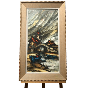 huile sur toile paysage B.LENIL