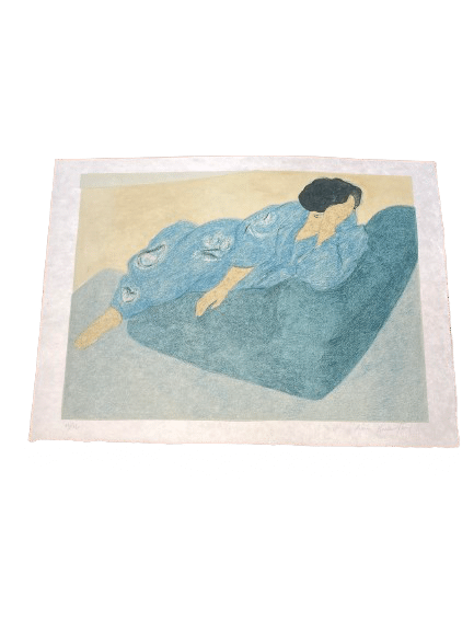 lithographie le peignoir japonais pierre boncompain