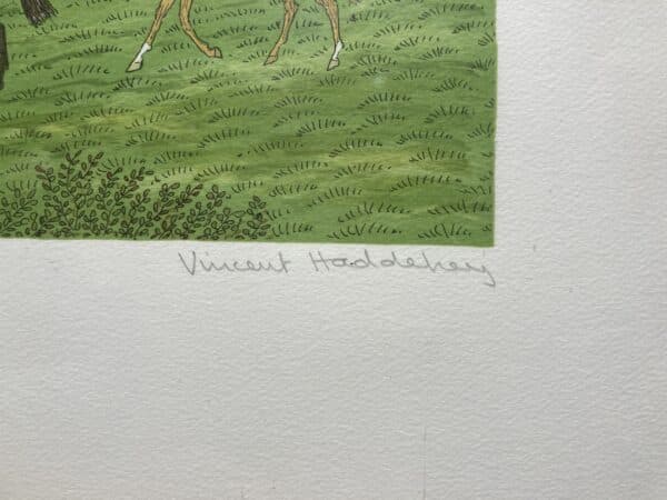 lithographie signée vincent haddehey