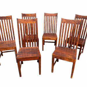 lot six chaises en teck