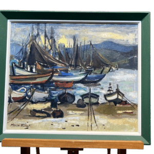 peinture au couteau signée moun-pollat