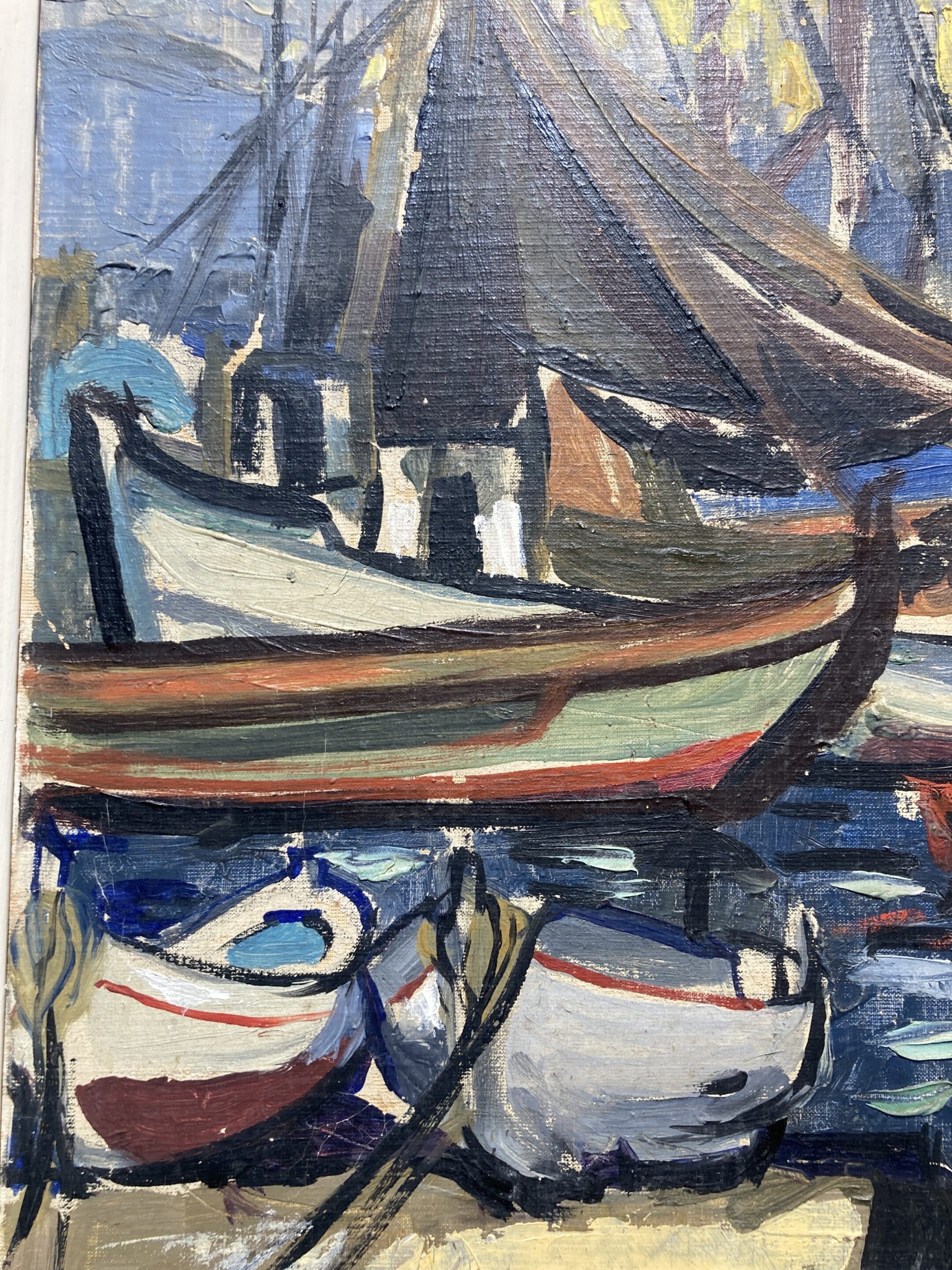 peinture au couteau signée moun-pollat