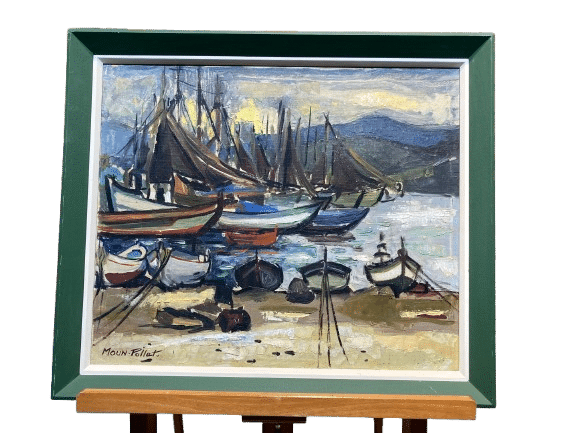 peinture au couteau signée moun-pollat