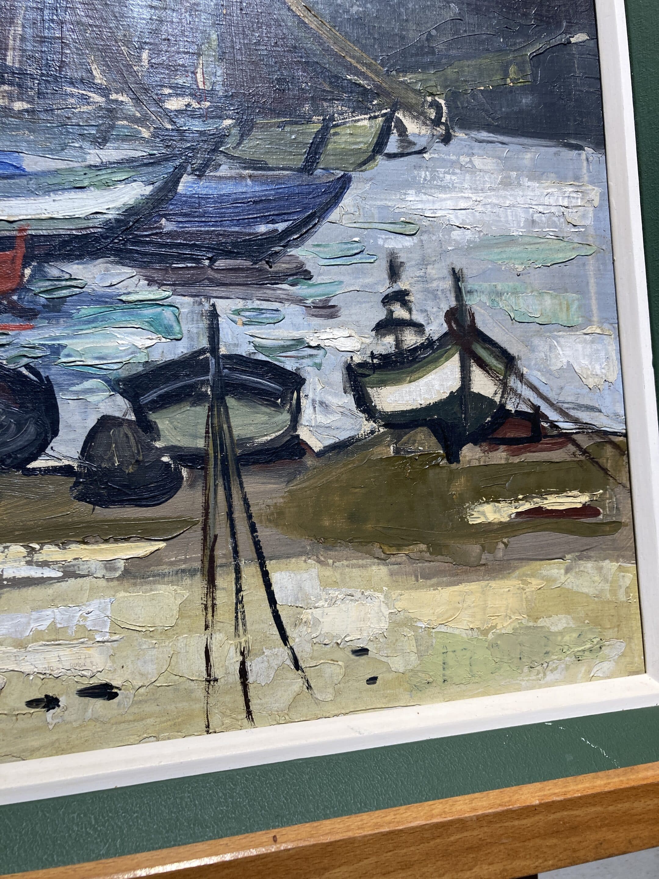 peinture au couteau signée moun-pollat