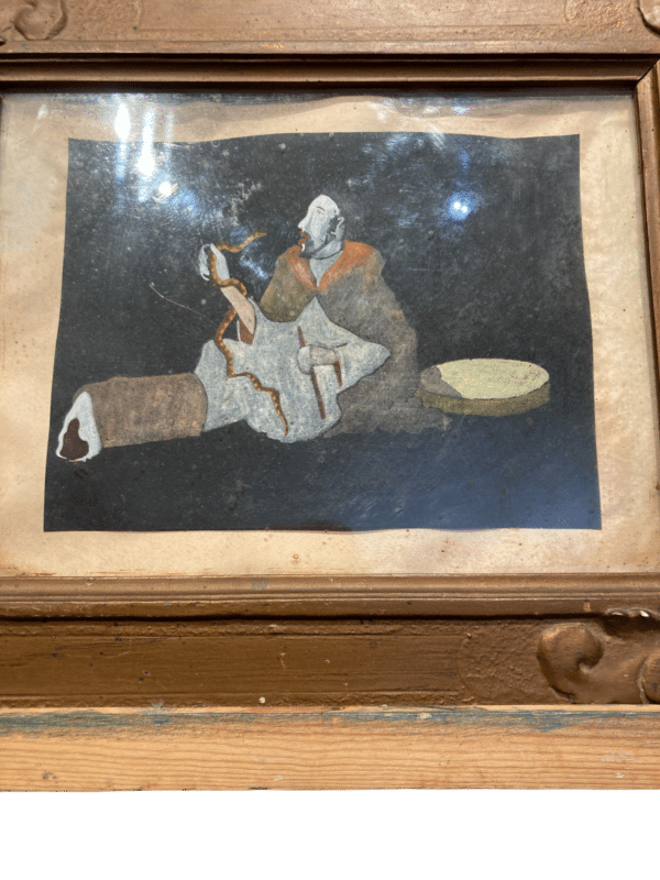 peinture encadrée sur mica