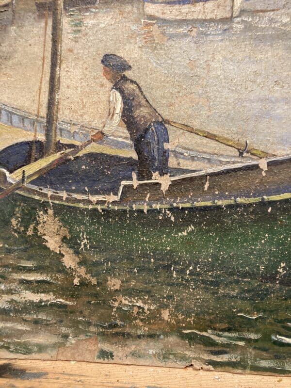 peinture sur isorel signée petit