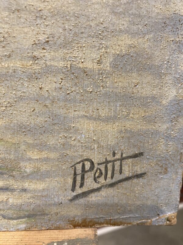 peinture sur isorel signée petit