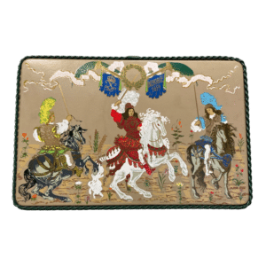 peinture sur métal louis xiv signé doczy 1966