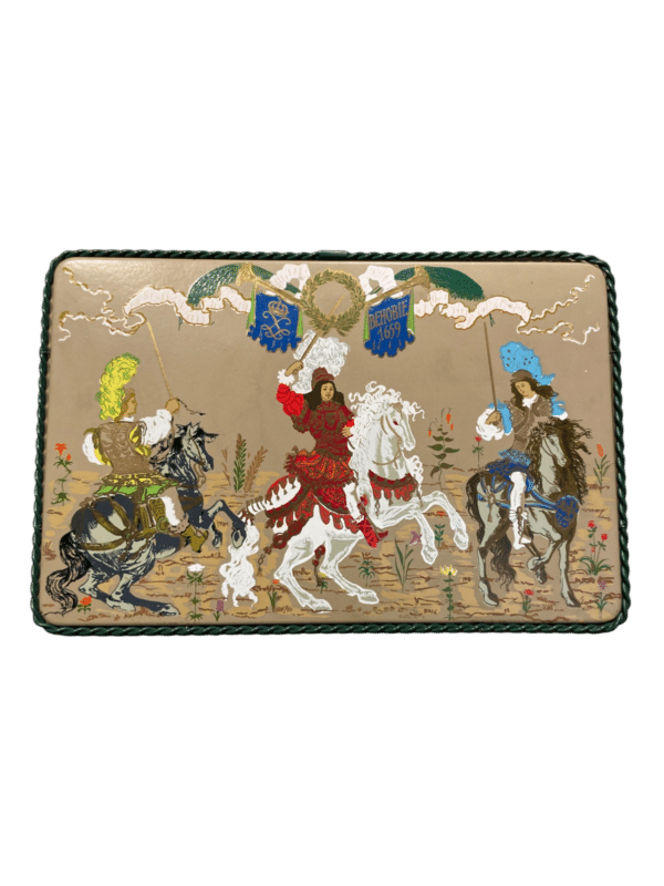 peinture sur métal louis xiv signé doczy 1966