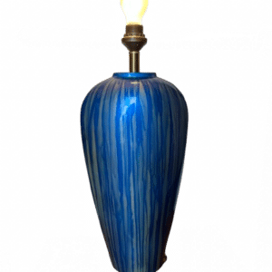 pied de lampe céramique bleu