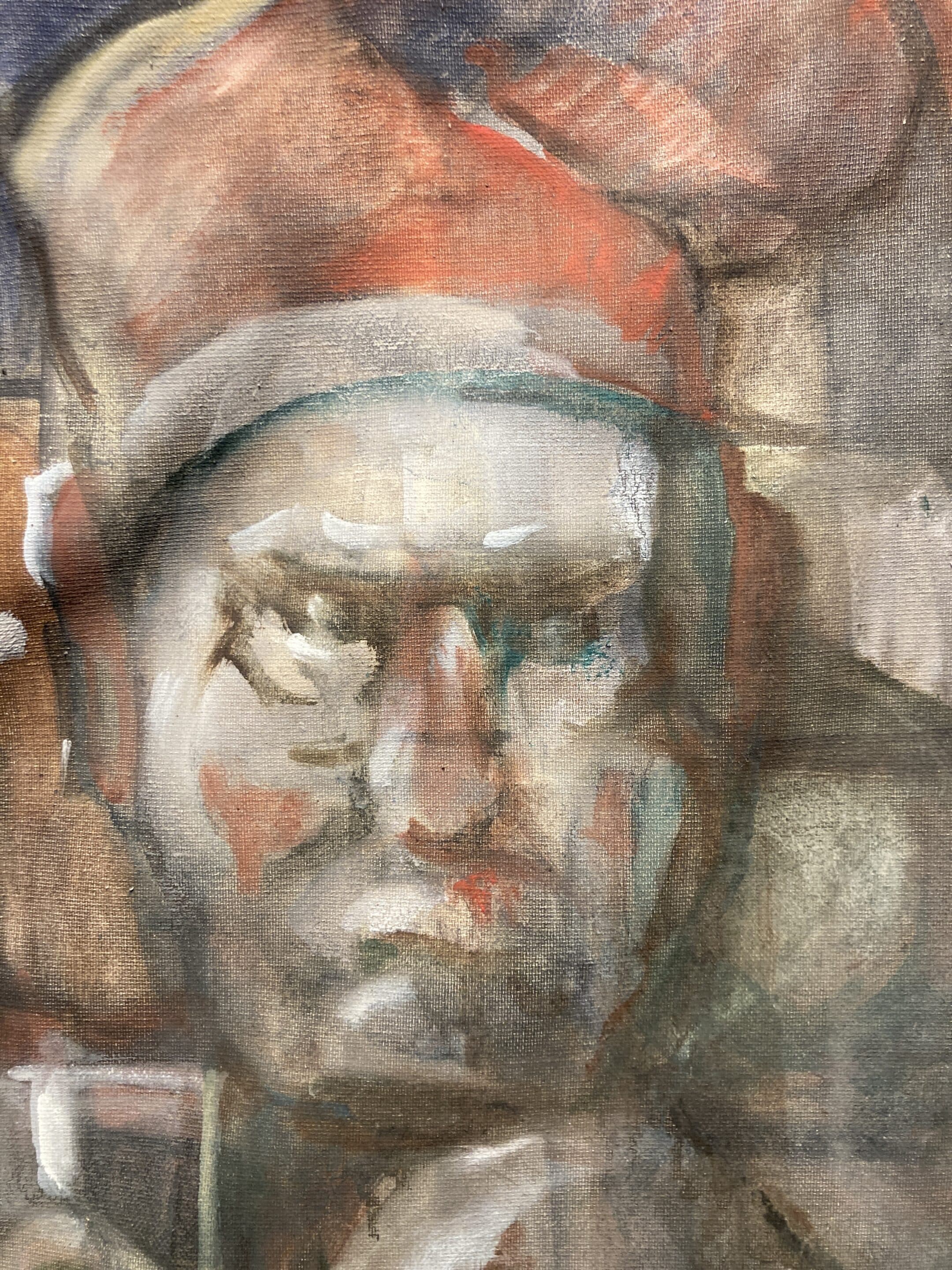 portrait huile sur toile