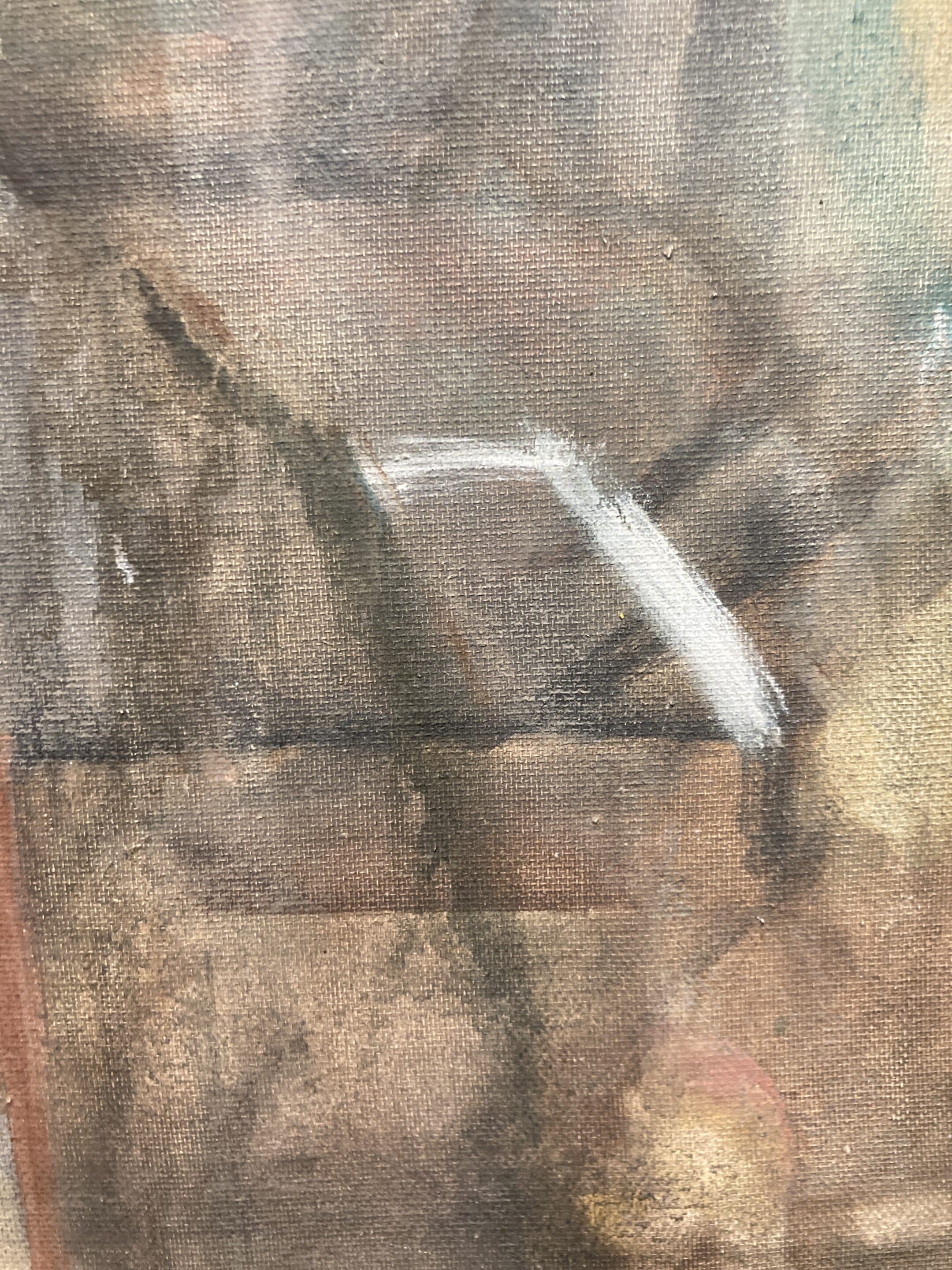 portrait huile sur toile