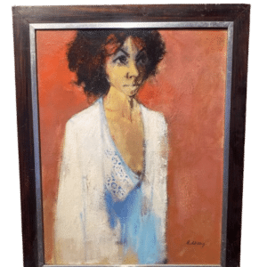 portrait sur toile René Leroy