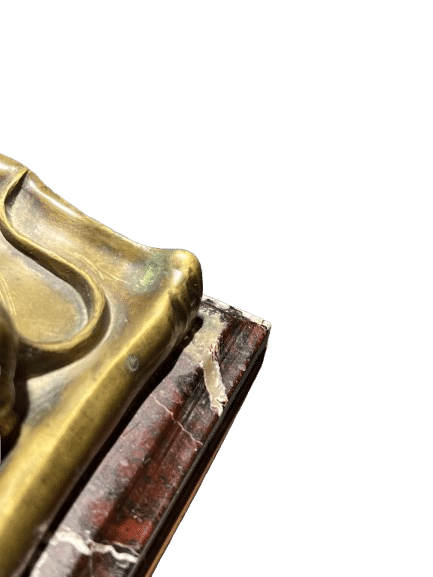 presse papier bronze marbre