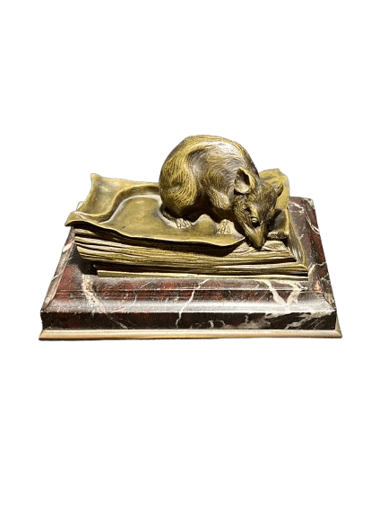 presse papier bronze marbre