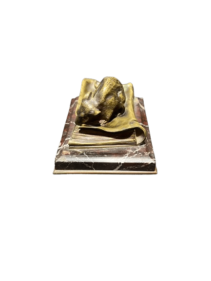 presse papier bronze marbre